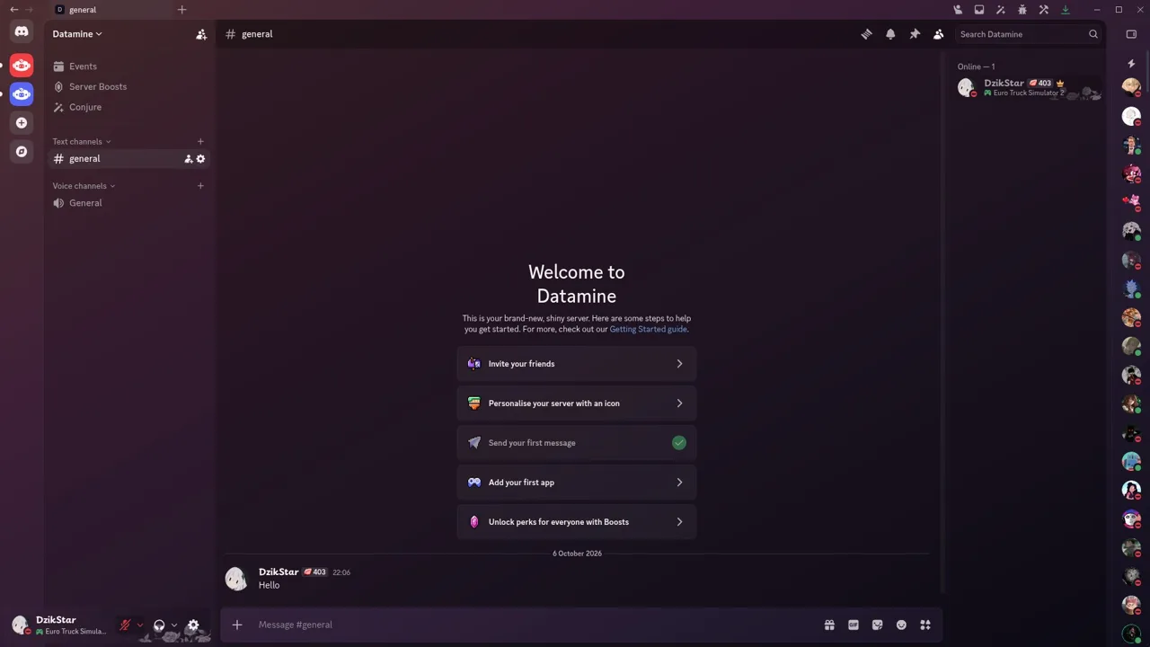 Le thème Discord fuité, publié par le datamineur Wumpus Central, applique un dégradé façon Vice City à l'interface. (Image : Wumpus Central via RockstarINTEL)