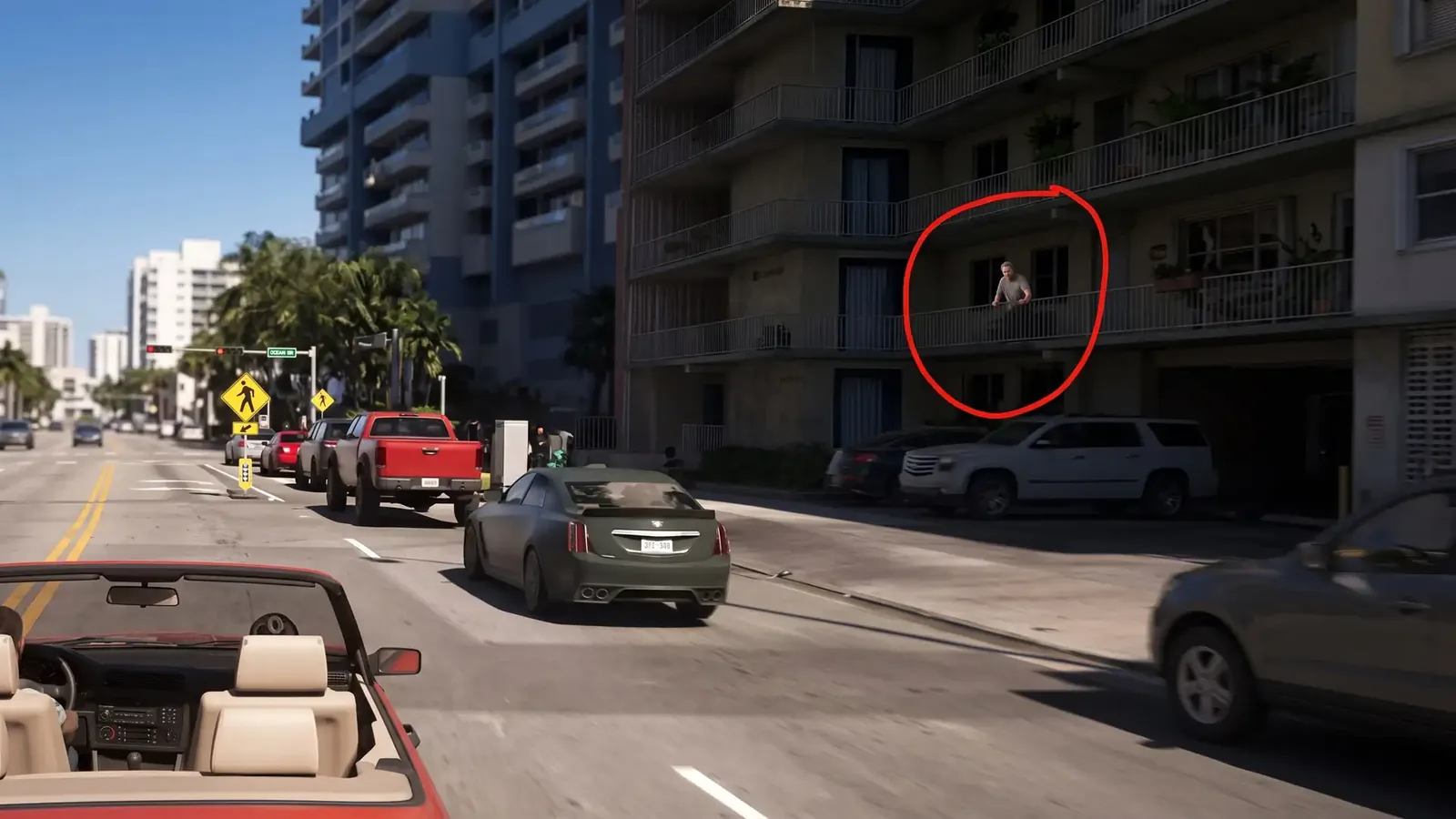 GTA 6 : des PNJ repérés sur les balcons et les toits — Vice City passe à la verticale